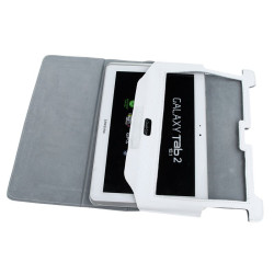 husa alba piele eco samsung galaxy tab p5100