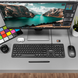 kit tastatura si mouse cu fir wds200 rebel