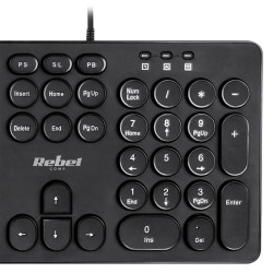 kit tastatura si mouse cu fir wds200 rebel
