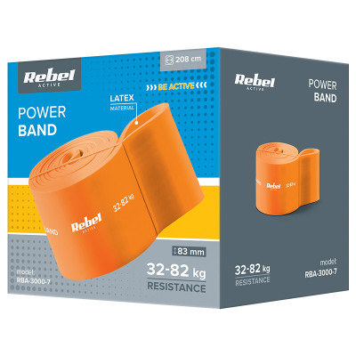 banda elastica latex 208cm 32-82kg rebel active