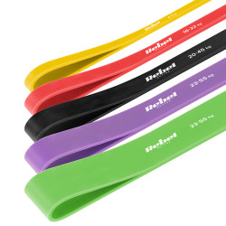 set 5 benzi elastice tpe power band 4-55kg rebel active