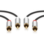 cablu audio 2xrca tata - 2xrca tata 2.0m sentivus