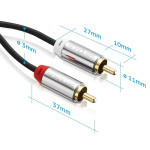 cablu audio 2xrca tata - 2xrca tata 3.0m sentivus