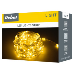 decoratiune led alb cald 10m rebel