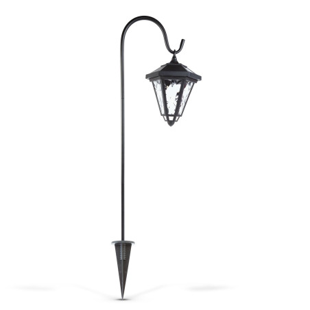 lampa solara led - felinar - 80 cm - negru - alb rece