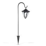 lampa solara led - felinar - 80 cm - negru - alb rece