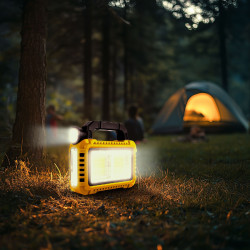 lampa multifunctionala de mana cu panou solar, usb-c, 6 moduri de iluminare, 8 led-uri, 3600 mah