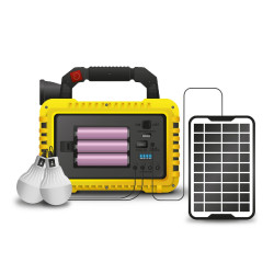 lampa multifunctionala de mana cu panou solar, usb-c, 6 moduri de iluminare, 8 led-uri, 3600 mah