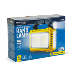 lampa multifunctionala de mana cu panou solar, usb-c, 6 moduri de iluminare, 8 led-uri, 3600 mah