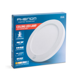 lampa led de tavan cu senzor de miscare - 18w - 1440 lm - 110-240v - ip20