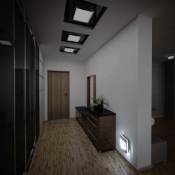 lumina de directie - cu senzor de miscare si senzor de lumina - 4 x aa - argintiu periat