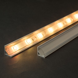 profil  din aluminiu pt. benzi led 2000x16x16mm - rotunjit