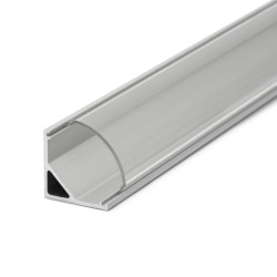 profil  din aluminiu pt. benzi led 2000x16x16mm - rotunjit