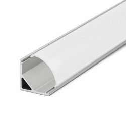 profil  din aluminiu pt. benzi led 2000x16x16mm - rotunjit