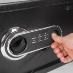 seif digital cu cititor de amprenta si tastatura - 350 x 250 x 250 mm