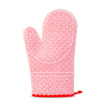 manusa de bucatarie din silicon si bumbac - 29,5 x 18,5 cm - rosie