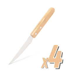 cutite gratar - 4 buc - cu maner din lemn