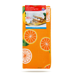covoras de uscare vase din microfibra - 38 x 51 cm - model portocaliu