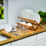 covoras de uscare vase din microfibra - 38 x 51 cm - model portocaliu