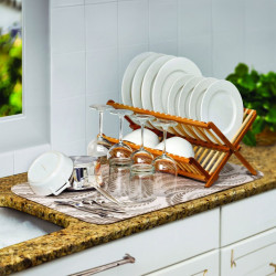 covoras de uscare vase din microfibra - 38 x 51 cm - model maro