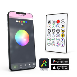 lumina inteligenta - 100-240v - 66 led rgb - 10 m - bluetooth