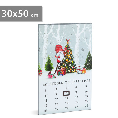 calendar led - 2 x aa, 30 x 50 cm