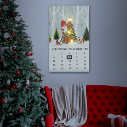 calendar led - 2 x aa, 30 x 50 cm