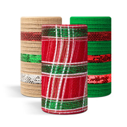 plasa decorativa de craciun -4.5 m x 15 cm - 3 tipuri