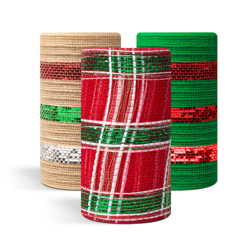 plasa decorativa de craciun -4.5 m x 15 cm - 3 tipuri