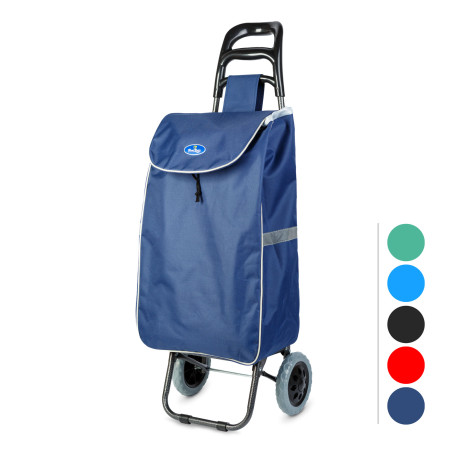 troler de cumparaturi cu roti - 100 x 36 x 25 cm, 30 kg, poliester, 5 culori