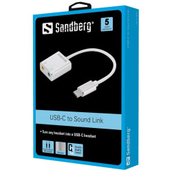 adaptor usb-c - sound link sandberg 136-26, 2x 3.5mm