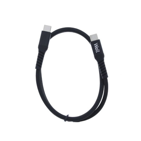 cablu magnetic usb-c - usb-c, 1m, well, 20v 3a, 60w, negru