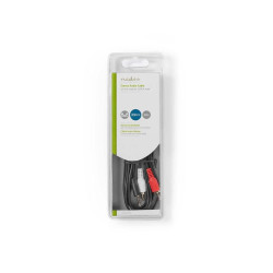 cablu audio stereo 3.5 mm tata - 2x rca tata  2.0 m negru