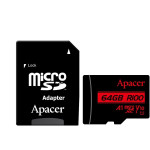 card microsdxc uhs-i u1, v10 a1 apacer, 64gb, r100, cu adaptor sd