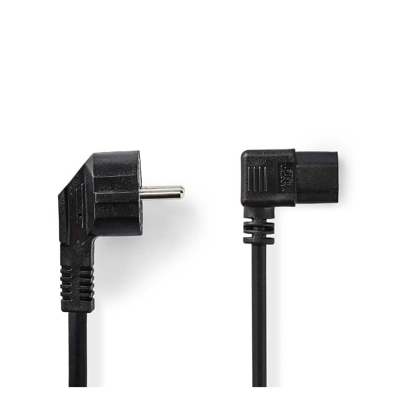 cablu de alimentare schuko tata cotit - iec-320-c13 cotit, 10m negru, nedis cablu de alimentare schuko tata cotit - iec-320-c13 cotit, 10m negru, nedis