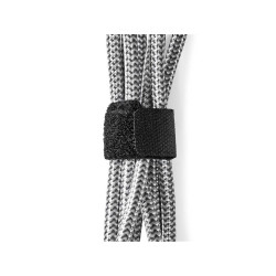 organizator de cabluri cu scai, set 6 bucati, negru, nedis