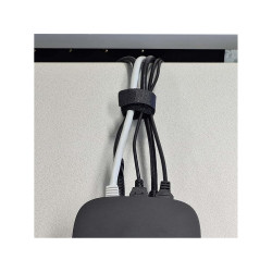 organizator de cabluri cu scai, set 6 bucati, negru, nedis