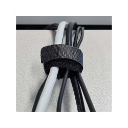 organizator de cabluri cu scai, set 6 bucati, negru, nedis