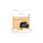 organizator de cabluri cu scai, set 6 bucati, negru, nedis organizator de cabluri cu scai, set 6 bucati, negru, nedis