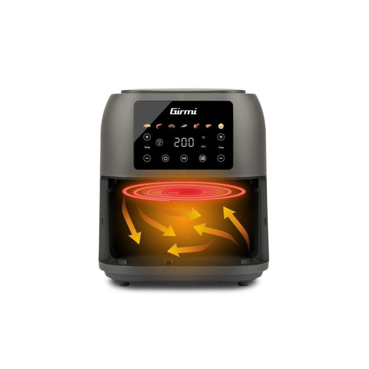 friteuza cu aer cald girmi fg92, 1700w, 8l, 7 programe