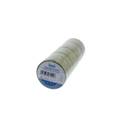 banda izolatoare 1.9 cm x 20 m - galben/verde, set 10 bucati, well