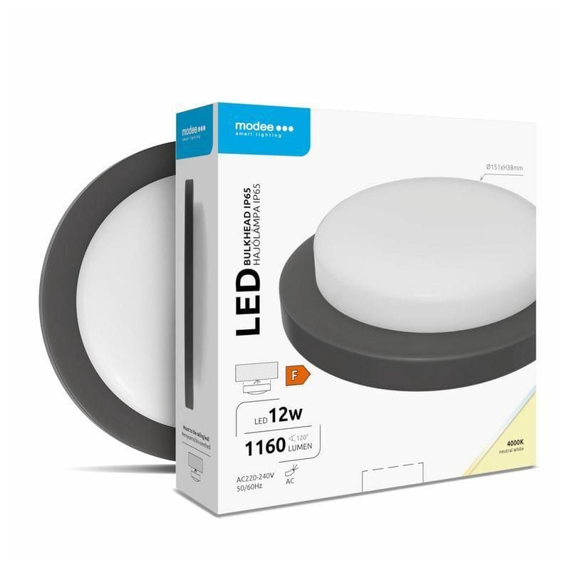 aplica perete exterior cu led rotund 12w, 1160lm, 15cm, 4000k, ip65, negru, modee aplica perete exterior cu led rotund 12w, 1160lm, 15cm, 4000k, ip65, negru, modee