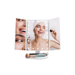 oglinda cosmetica cu led girmi be05, 34x23.5cm, portabila, alimentare usb-c / 4x aaa