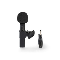 microfon lavaliera wireless pentru laptop, smartphone, tableta, usb-c, nedis