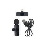 microfon lavaliera wireless pentru laptop, smartphone, tableta, usb-c, nedis