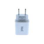incarcator retea well, 1x usb-c pd 20w alb, punga
