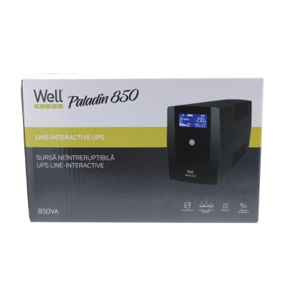 ups line interactiv 850va/510w well paladin, afisaj lcd