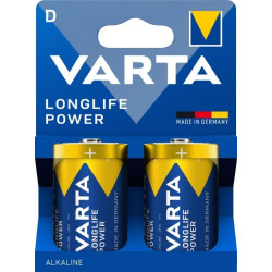 baterie alcalina r20 (d) longlife power varta, set 2 buc