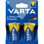 baterie alcalina r20 (d) longlife power varta, set 2 buc