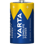 baterie alcalina r20 (d) longlife power varta, set 2 buc